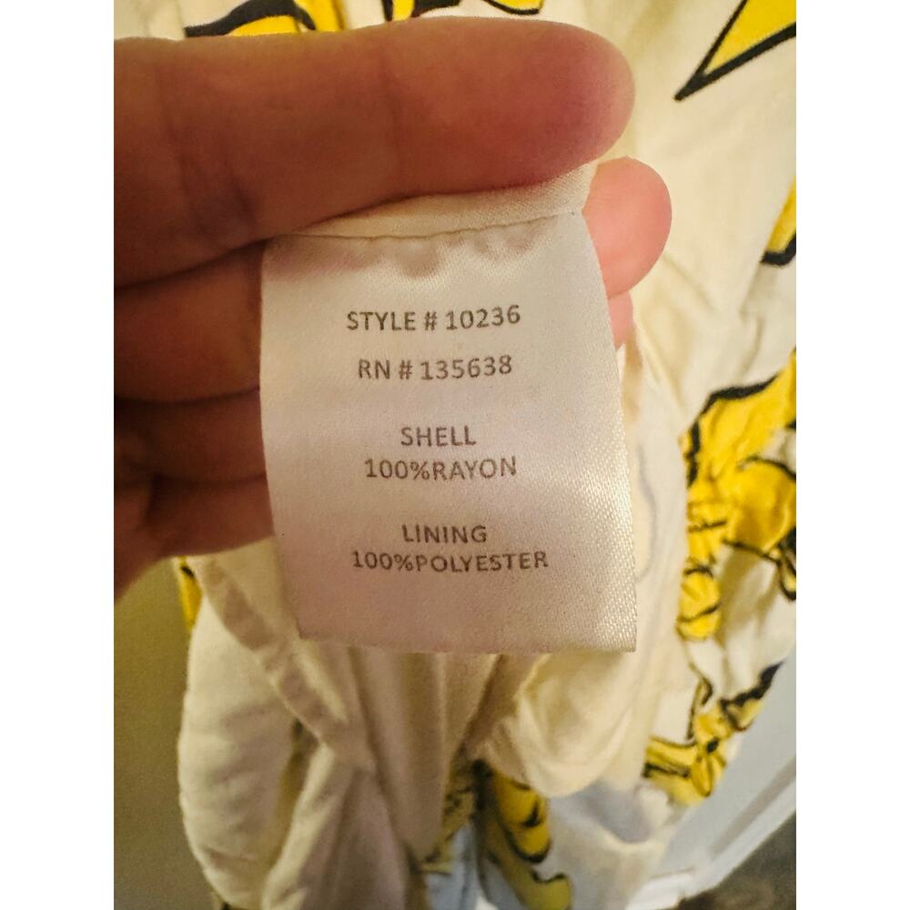 SLATE & WILLOW ANTHROPOLOGY Yellow White Floral Saskia Front Button Dress XS - Picture 8 of 13
